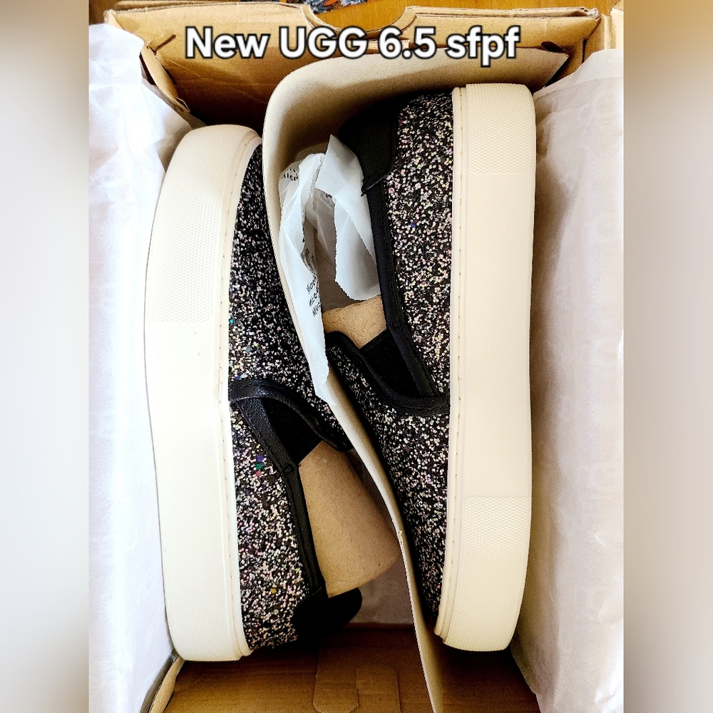 UGG Women's Black Glitter Sneakers
